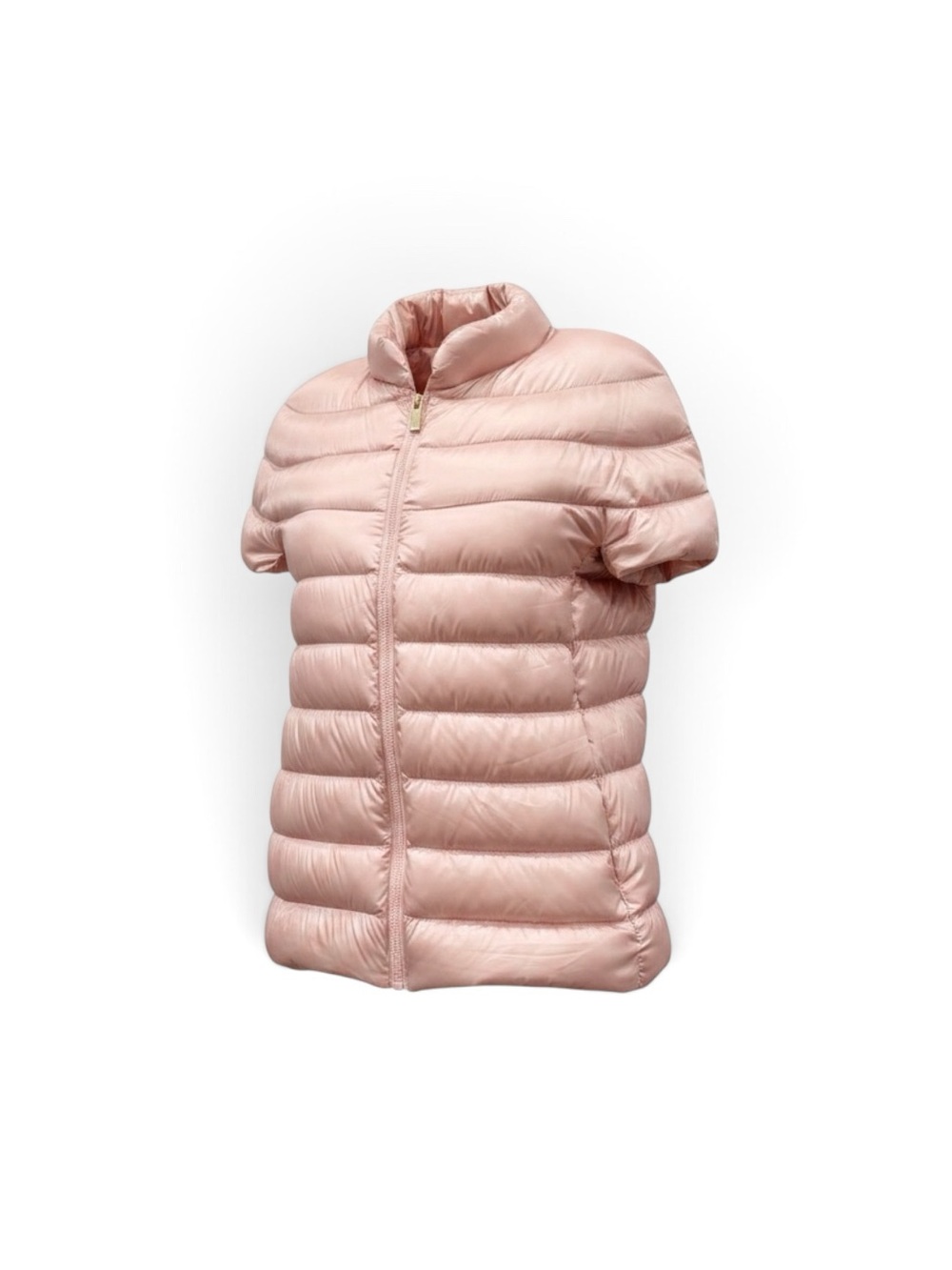 Martha Stewart Light Pink Short-Sleeve Quilted Puffer Vest